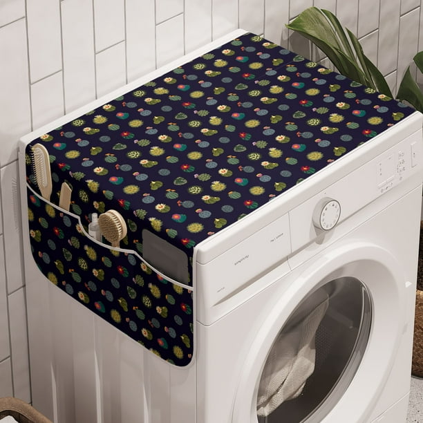 Ambesonne Botanic Form Washing Machine Organizer Cover for Washer Dryer Ambesonne Botanic Form Washing Machine Organizer Cover for Washer Dryer